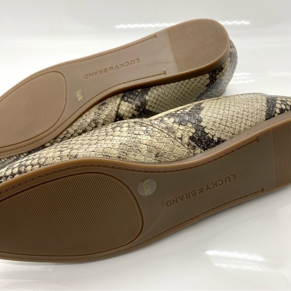 Ameena Ballet Flats Chinchilla Slither Snake Print Leather 9.5 - Picture 7 of 16